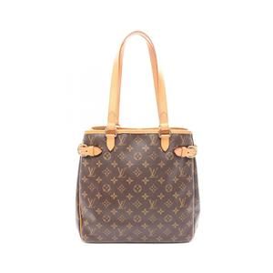 Louis Vuitton Batignolles Vertical Monogram Tote Bag Leather brown